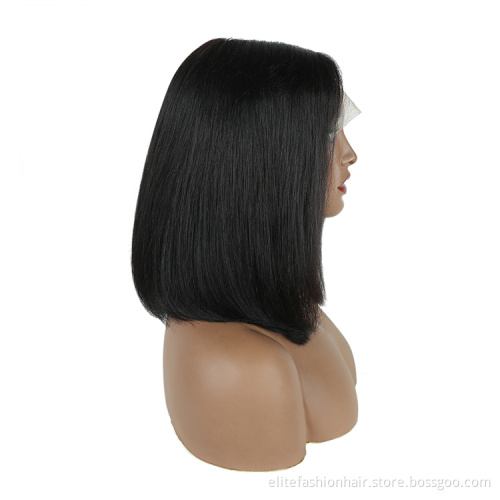 Lace Human Hair Wig,8-14inch Mink Brazilian Hair Wig,13x4 Closure Short Bob Transparent Hd Wigs For Black Women